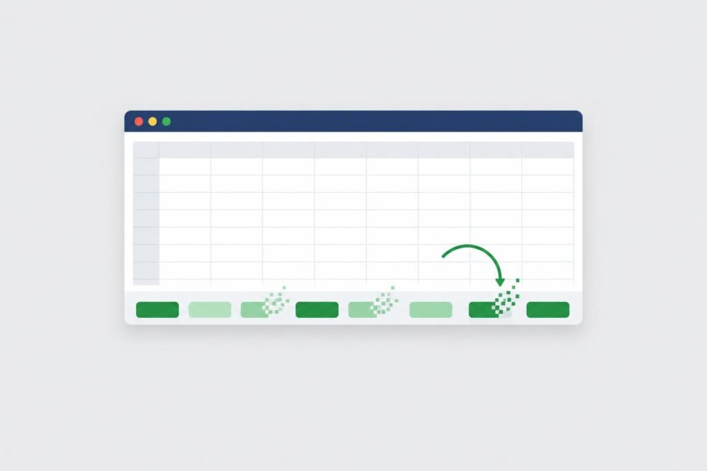 Several Google Sheets tabs being deleted at once, with one being pulled back